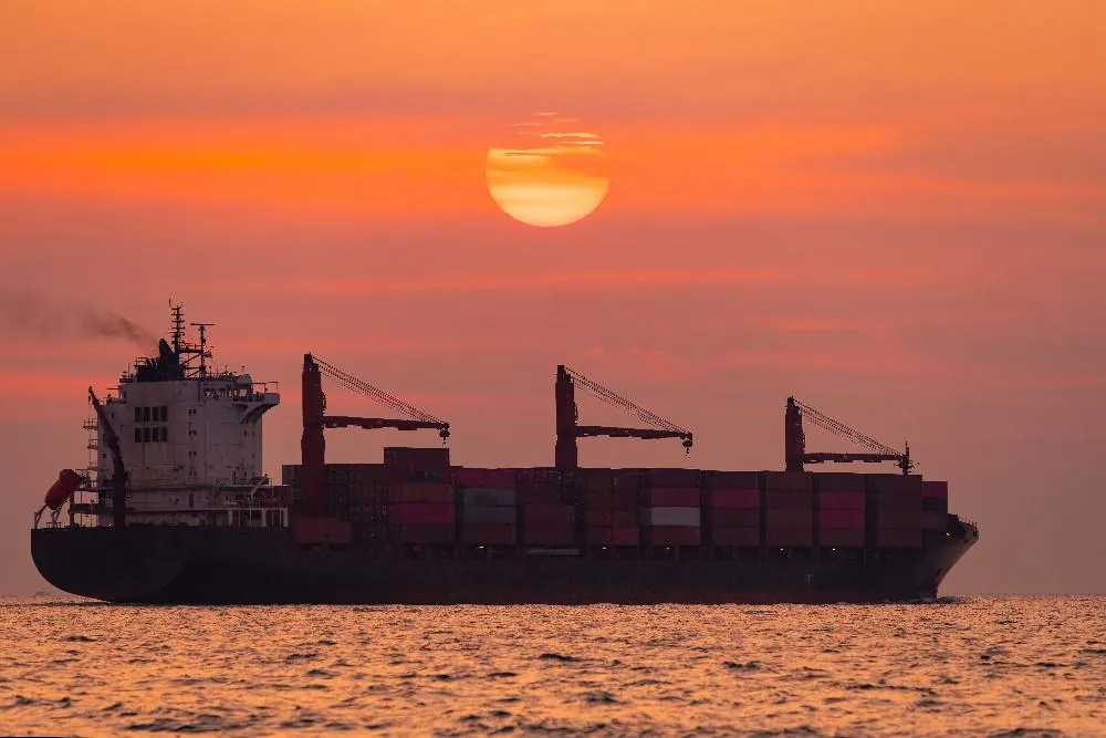 Bulk carrier at sea