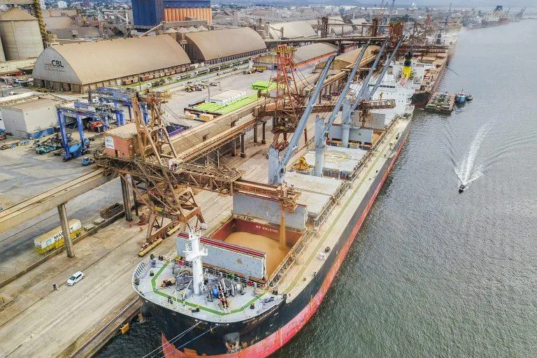 Vessel in dry dock
